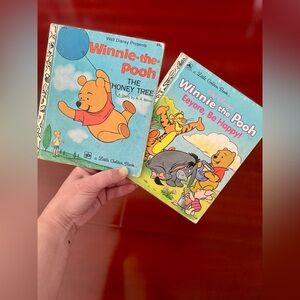 Vintage Disney Winnie-the-Pooh Kids Book Set - Red and Yellow